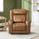 Winslow Dual Motor Genuine Leather Power Recliner With Power Headrest and Cup Holders