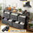 Fabric Dresser with 5 Drawers for Bedroom Closet Dresser with Metal Frame and Wooden Top Tall Storage Tower Double Dresser Chest of Drawers for Closet Living Room and Entryway, Grey-350490715