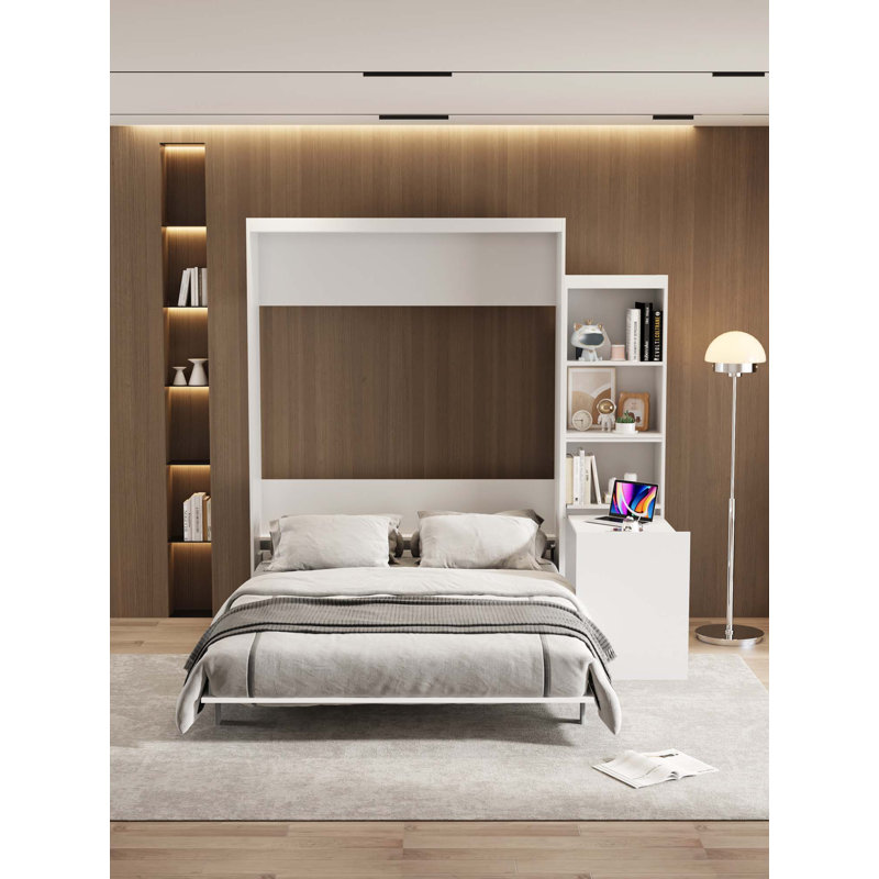 Lit escamotable vertical de grande taille avec table et tablette Morden Design