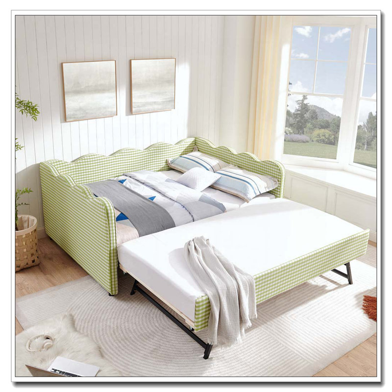 Lit de jour double, Lit gigogne simple, Vert