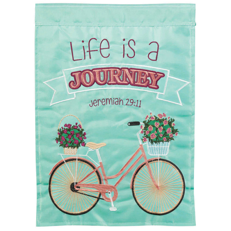 Drapeau de jardin en polyester 18 x 13 po Life Is Jer 29:11