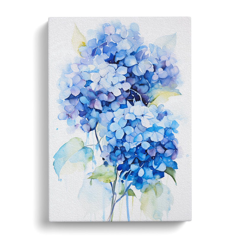 Hydrangea Gestural No.2 - No Frame Print, 60cm H x 40cm W x 3cm D