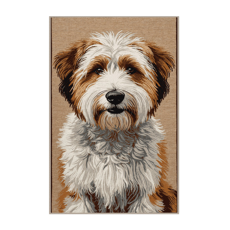 Washable Spinone Italiano Dogs Area Rug, Rectangle 8' x 12'