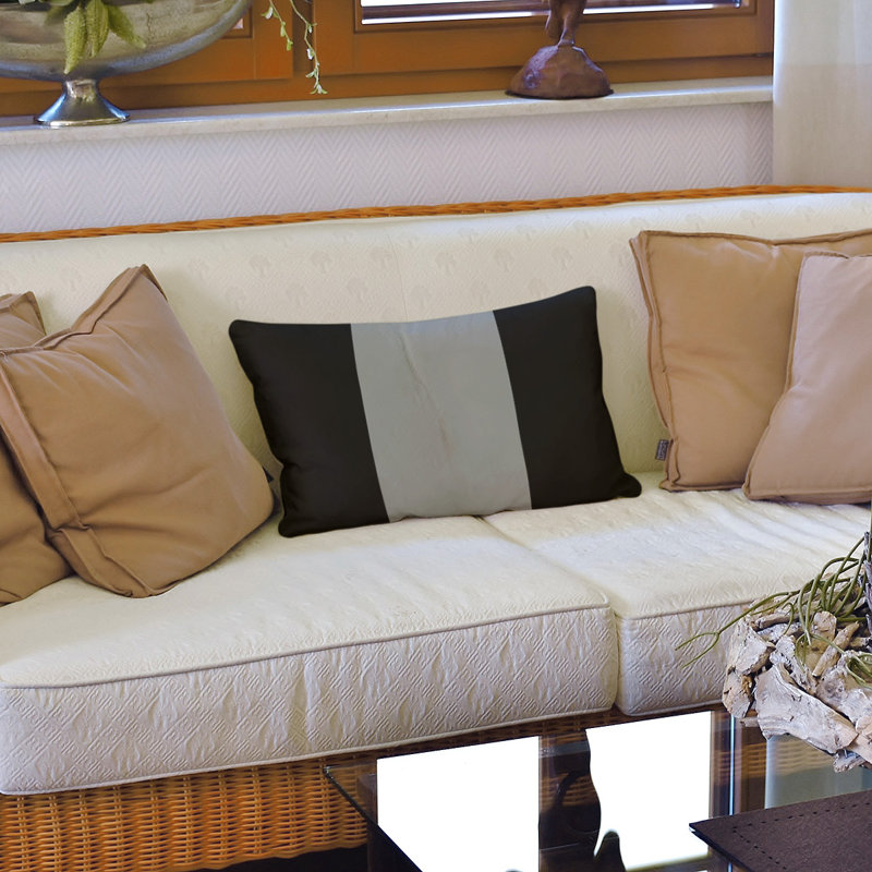 Housse de coussin lombaire Atlanta, Argent / noir, Las Vegas