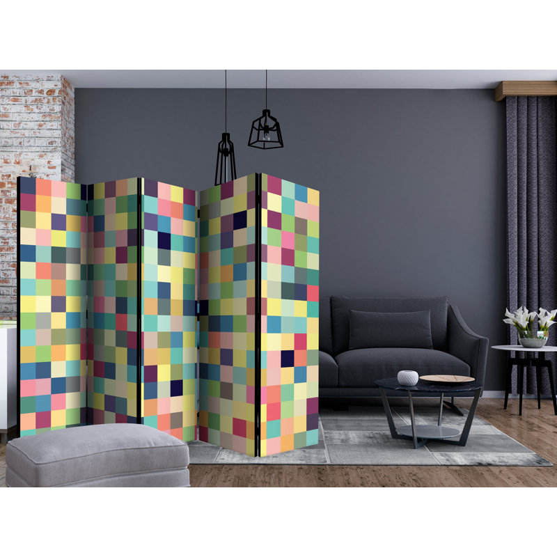 225 cm W x 172 cm H 5 - Panel Folding Room Divider