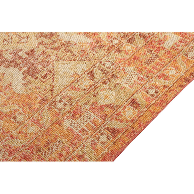 Distressed Homage Hand Knotted Wool Geometric Area Rug, Rectangle 8' x 10'