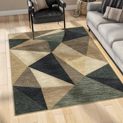 Tapis gris tissé à la machine Urias