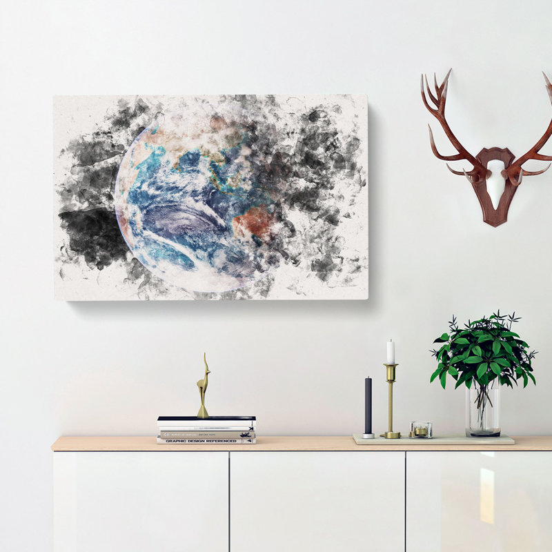 Beautiful View Of Earth - Wrapped Canvas Print, 40cm H x 60cm W x 3cm D