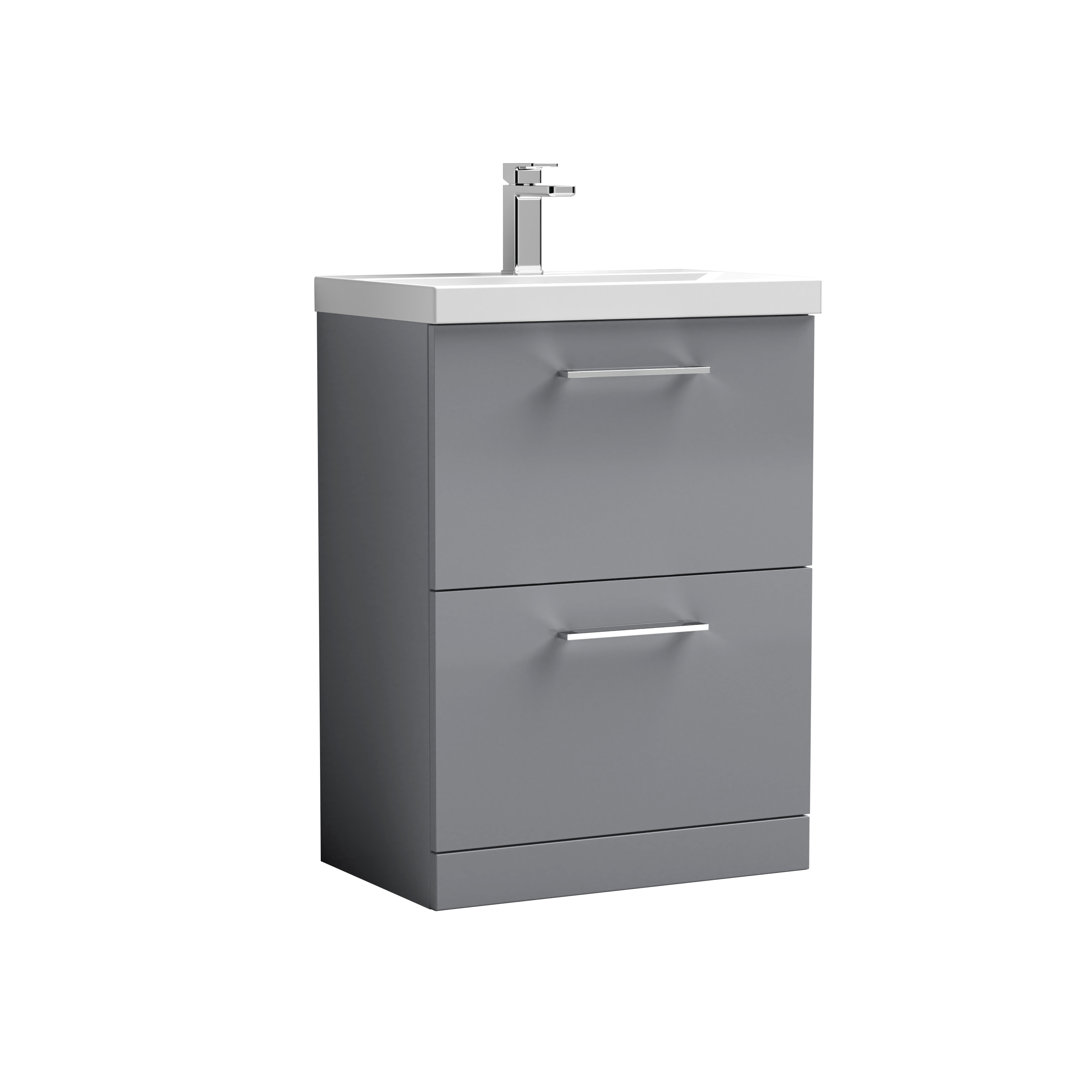 Arno 610mm Single Bathroom Vanity with Integrated Vitreous China Basin