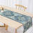 Floral Pattern Summer Table Runner  Teal  Blue  Rustic  Spring Fall Indoor  Outdoor  Home, Party & Table Decor