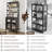 67-inch LED Bar Cabinet with Power Outlets, Multi-Functional Liquor Wine Storage & Coffee Bar Station-1739655583