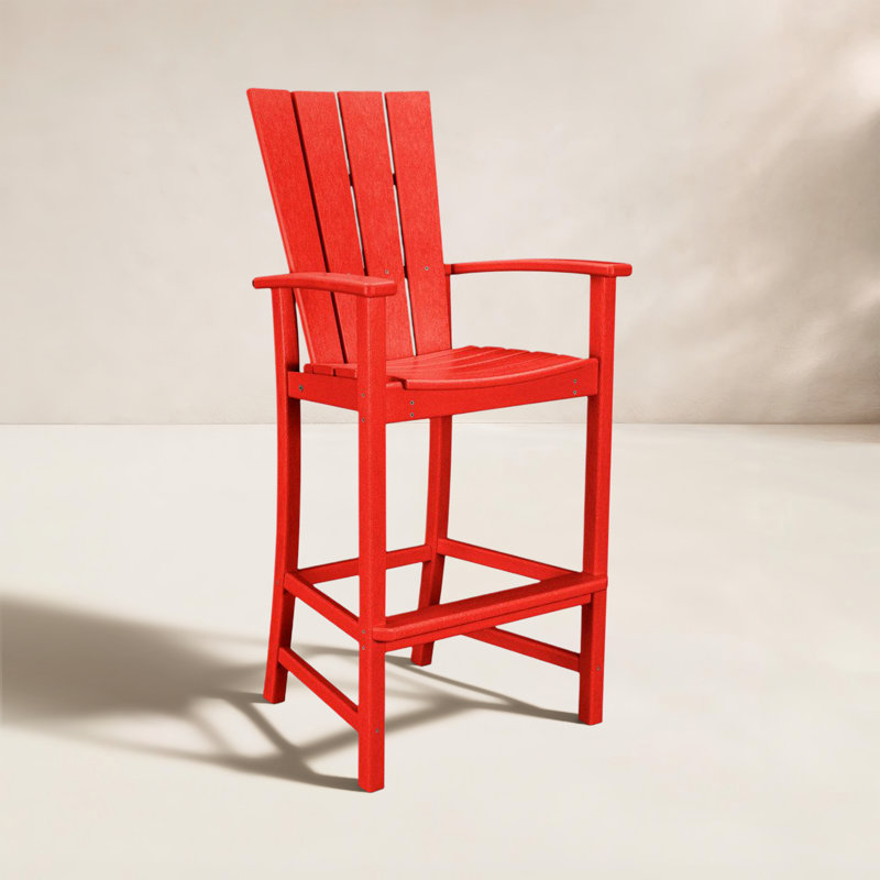 Ensemble de bar 3 pièces POLYWOOD Quattro, Rouge coucher de soleil