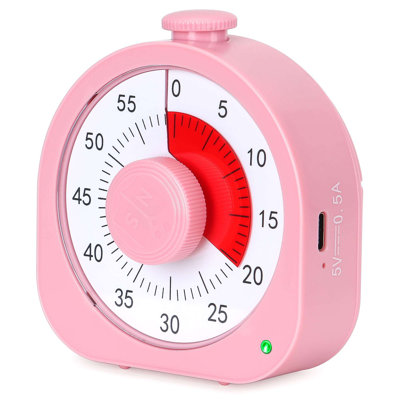 Kitchen Timer 60 Minute Countdown Visual Timer Silent Study Timer Time Management Tools