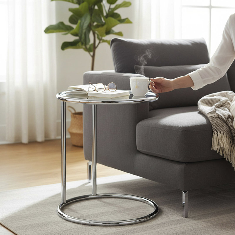 Ramelot Glass Top Frame End Table