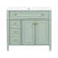 Meuble-lavabo 36 po avec lavabo, tiroirs rabattables et portes de rangement à fermeture en douceur-130477463