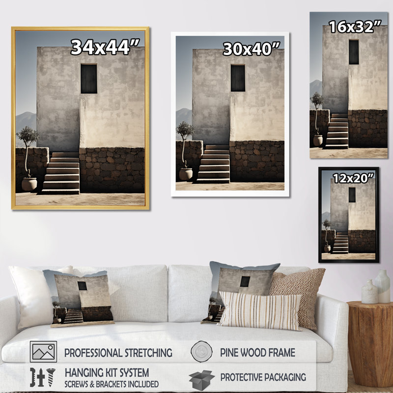 Monuments, minimalisme, photographie de paysage I, H 20 po x l 12 po x P 1 po, Cadre flottant doré