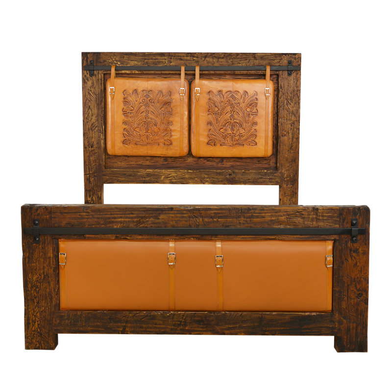 The Saddlebag Leather King Bed