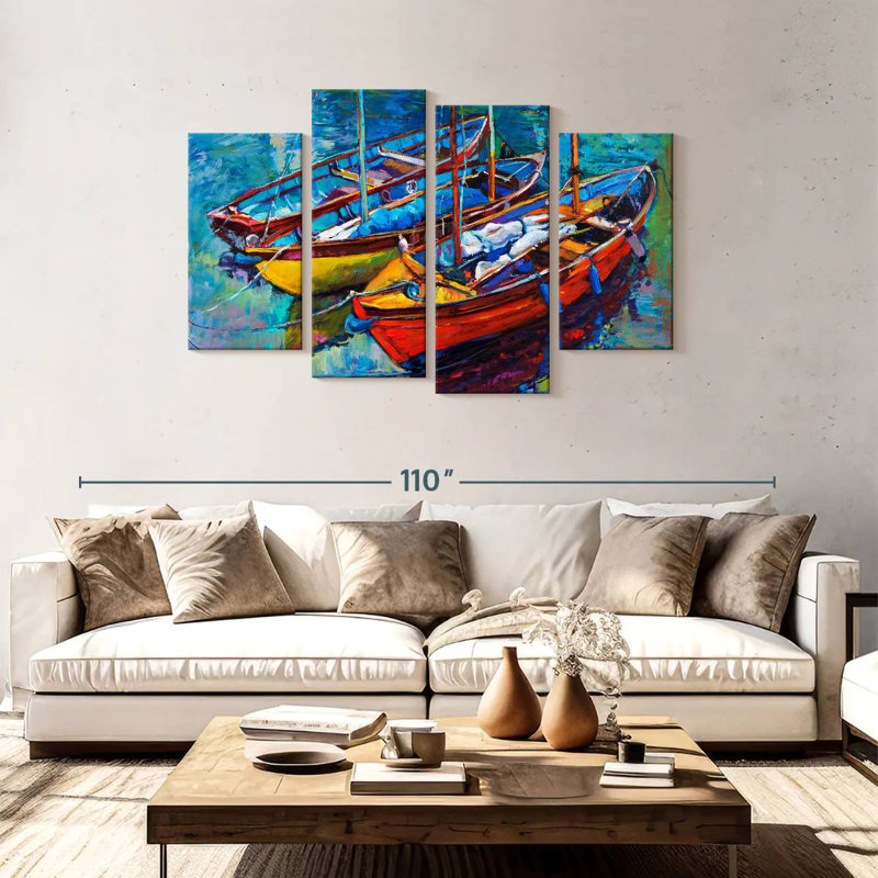 Mehar Vivid Sea Boats, 48" H x 75" W