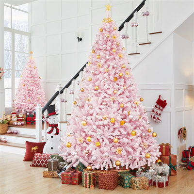 Frosted Pre-Lit Fir Christmas Tree