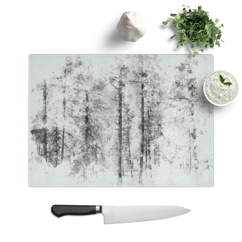 Tempered Glass Montana Forest Chopping Board, 28.5 cm x 39 cm