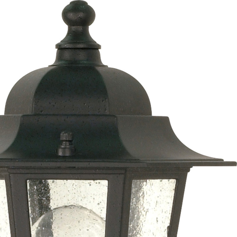 Tête de lanterne 1 lumière H 14,25 po Mayer, Noir texturé