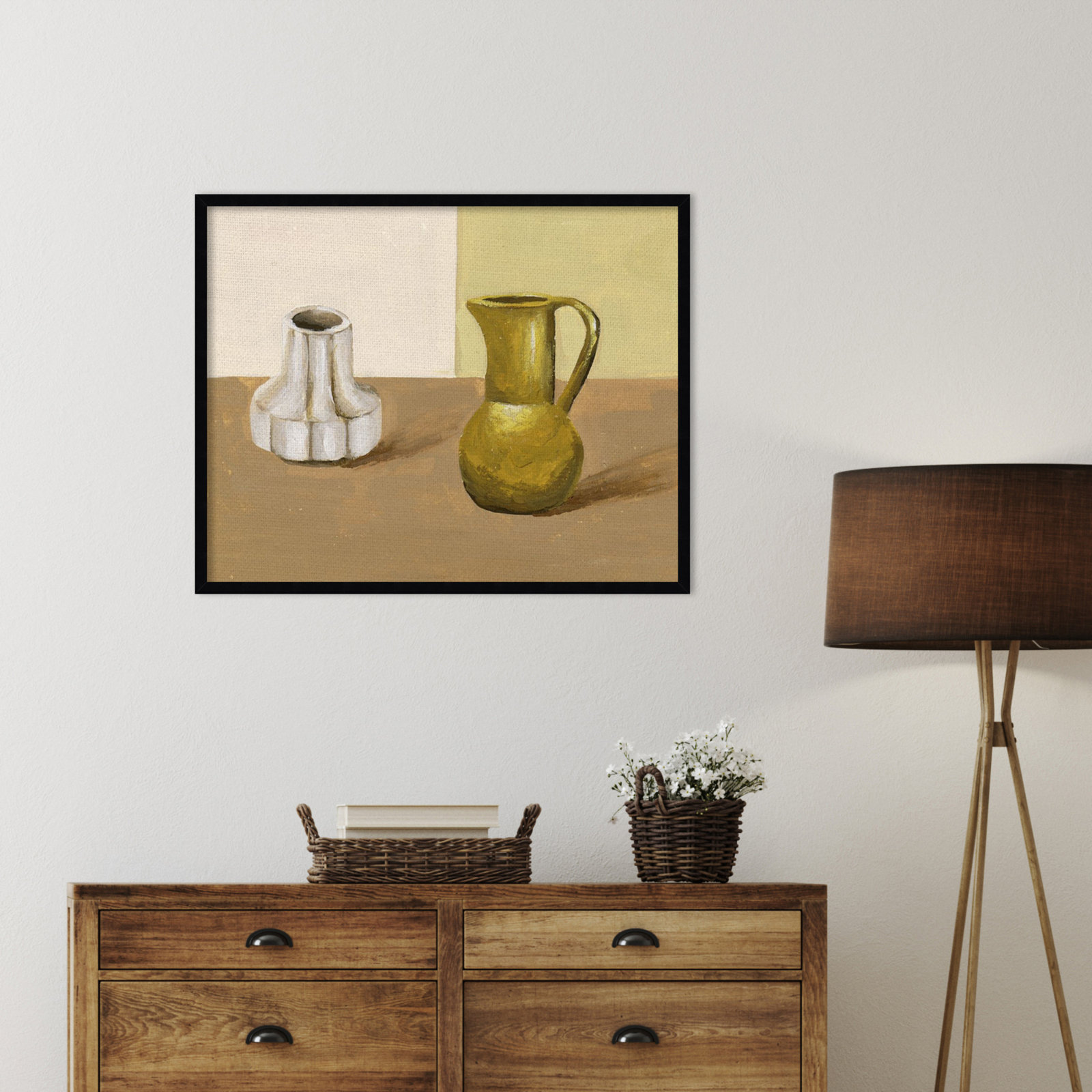 Vases I Print by Melissa Wang, Black, 27" H x 33" W