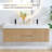 Siena 60" Wall-mounted Double Bathroom Vanity with White Artificial Drop-in Sink without Mirror