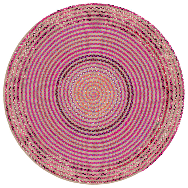 Adric Hand Woven Performance Abstract Rug, Round 5'