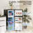 4 Cu.Ft Mini Fridge with Freezer, Double Door Compact Refrigerator with Adjustable Thermostat, Shelf and Reversible Door for Bedroom, Dorm, Home Office, Energy Efficient-112659056