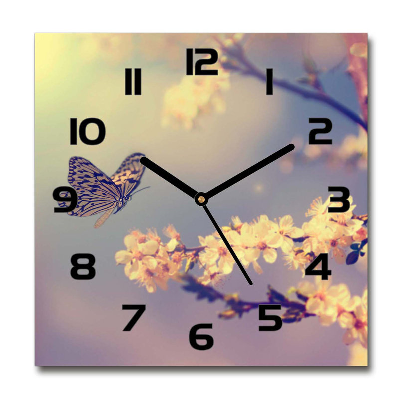Hemerson Glass Wall Clock, Black