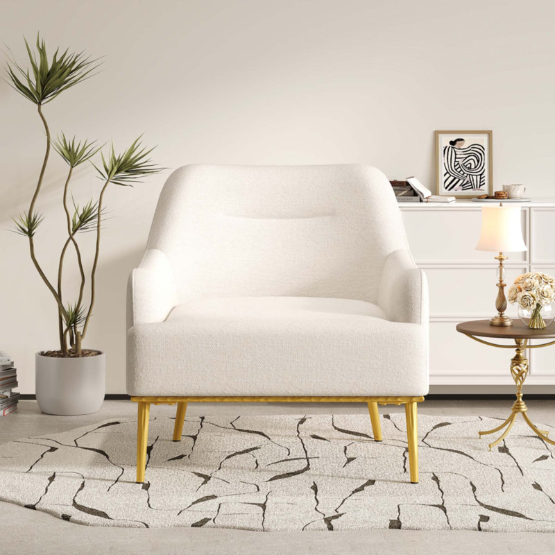 Fauteuil rembourré, Beige