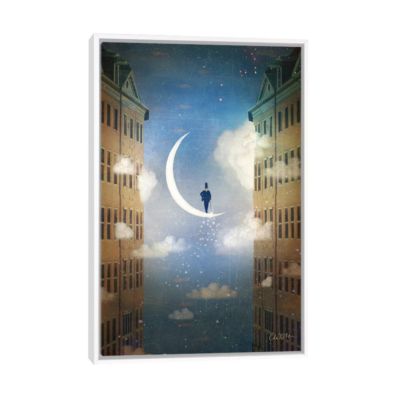 «Good Night» par Catrin Welz-Stein - impression d'art graphique, Pas de tapis, H 26 po x l 18 po x 1,5 po