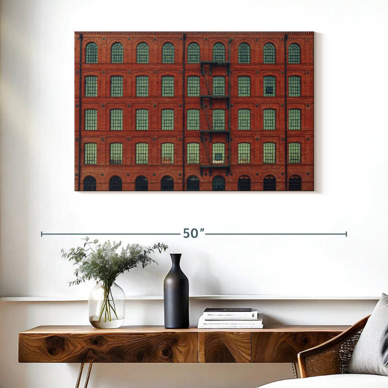 Lilie Red Building, 26" H x 39" W