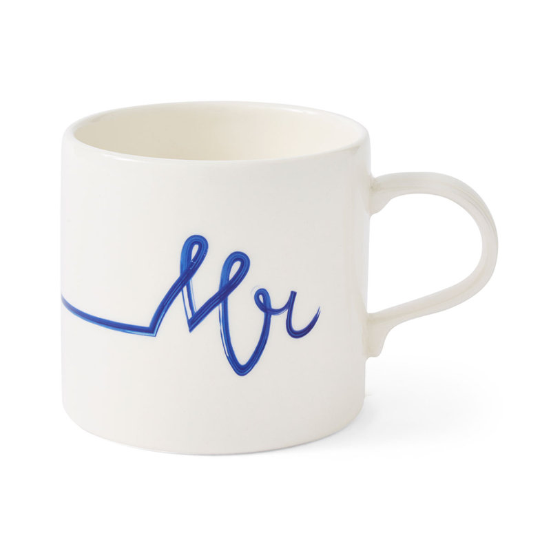 Mug Meirion Short Mugs Blue & White Mr Mug Single Mug