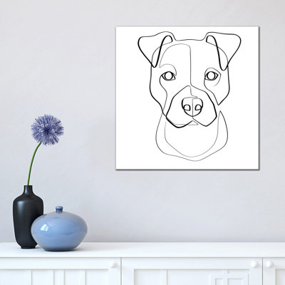 Pittie Pup by Dane Khy - Wrapped Canvas Gallery-Wrapped Canvas Giclée