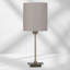 Square Stick Antique Brass Metal Bedside Table Lamp -370727542