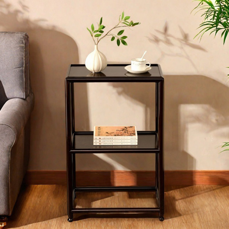Rectangular flower shelf floor double layer storag