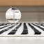 Tapis rayé noir / blanc Aarhus-305997500