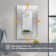 32"H Recessed or Surface Mount LED Medicine Cabinet with Clock, Temperature, Anti Fog Function