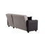 Canapé modulaire Lindsey beige avec similicuir chocolat-104469357