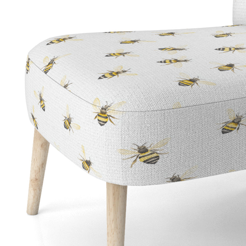 Chaise rembourrée Nature For Kids - Chaise d'appoint jaune Gentle Bees, Chaise d'appoint sans accoudoirs