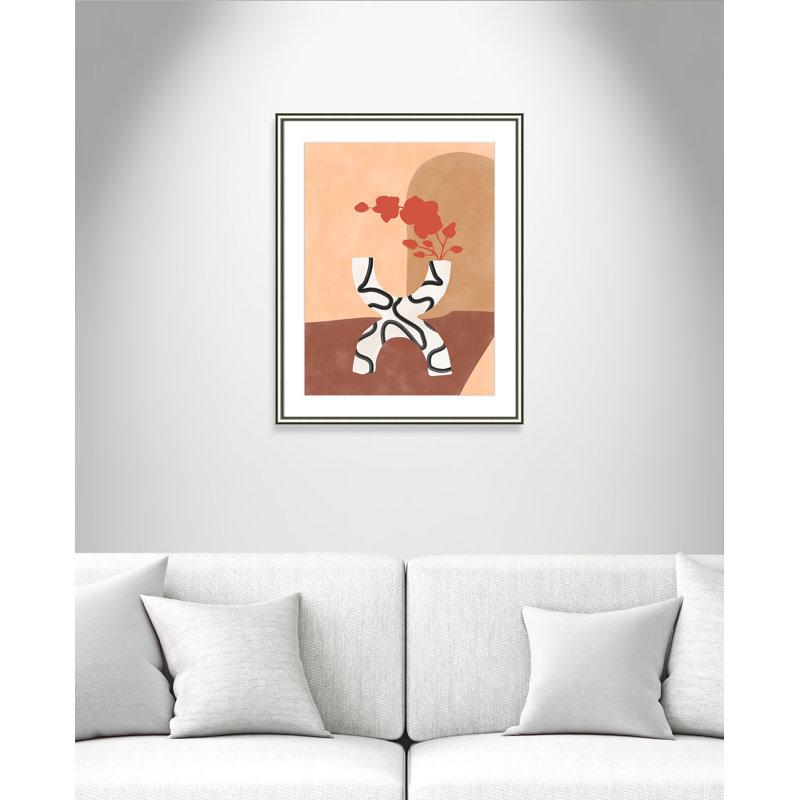 «Curved Elegance Print» par Ristova, L 24,75 po x H 30,75 po, Imprimé mat, Argent classique