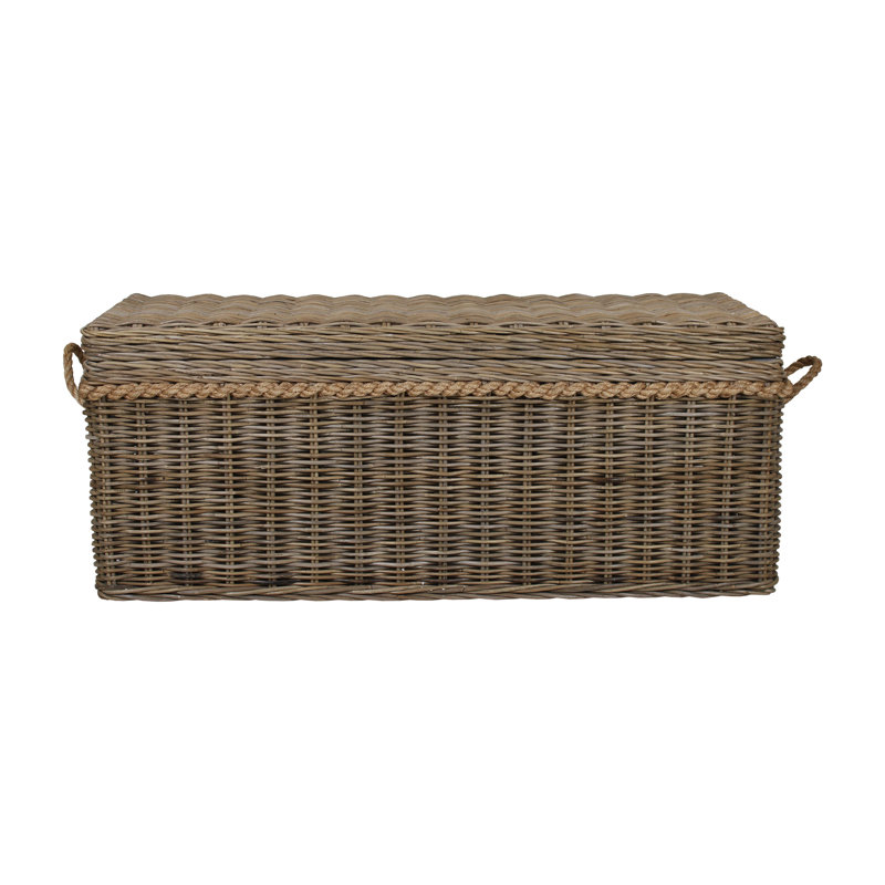 Coffre de rangement en osier tissé Kent