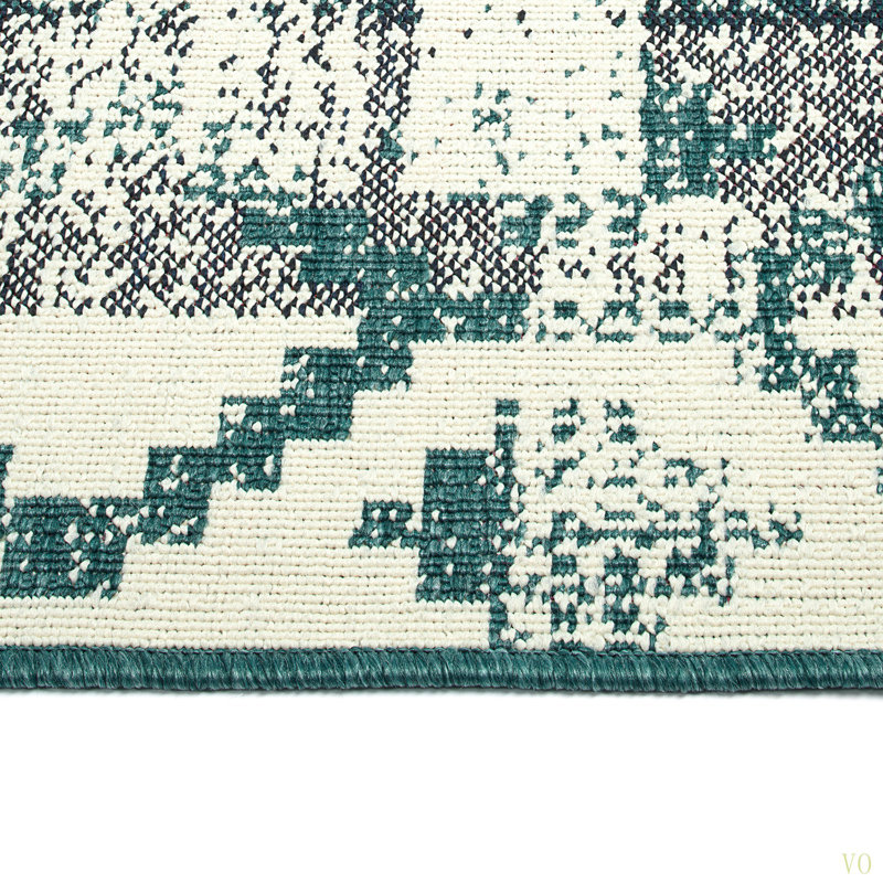 Tapis rectangulaire moderne, géométrique et texturé 5 pi 3 po x 7 pi 6 po