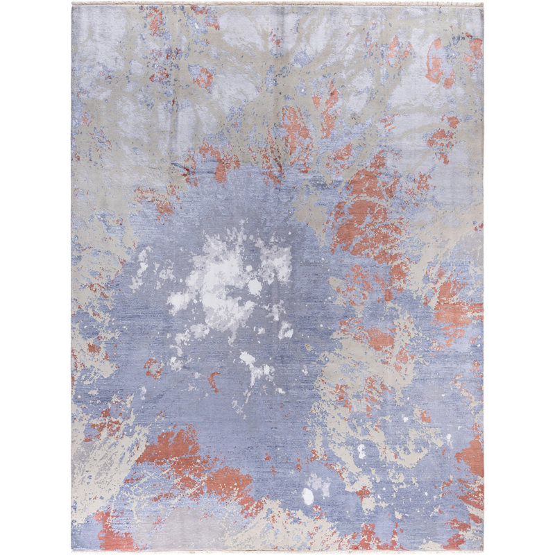 Overdyed One-of-a-Kind 9' 2" X 12' 2" Hand Knotted Area Rug