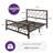 Mauppin Metal Slat Bed-101141600-101141598