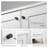Gonroff 4 Panel Door Console Table Storage Cabinet with Doors and Shelves, Sideboard Storage Cabinet-102097783