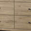 Commode 6 tiroirs l 57 po avec poignées noires-943123700