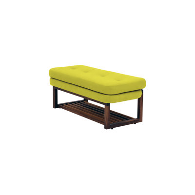 Melinda Solid Wood Tufted Bench