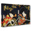 Two Actors With Samurai Swords by Toyohara Kunichika - Wrapped Canvas Painting-55361571